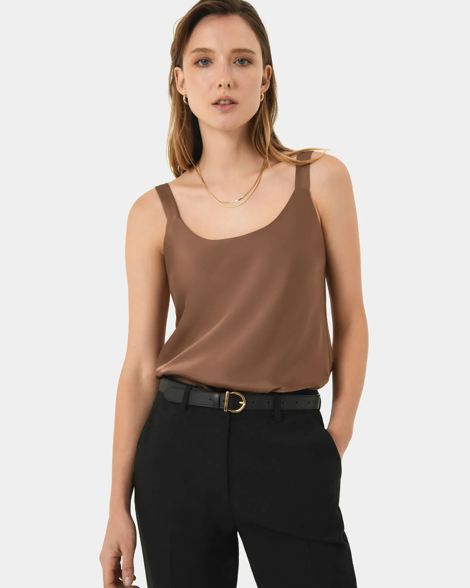 Forcast Kalena Satin Cami Top* T-Shirts & Tops|Work Tops