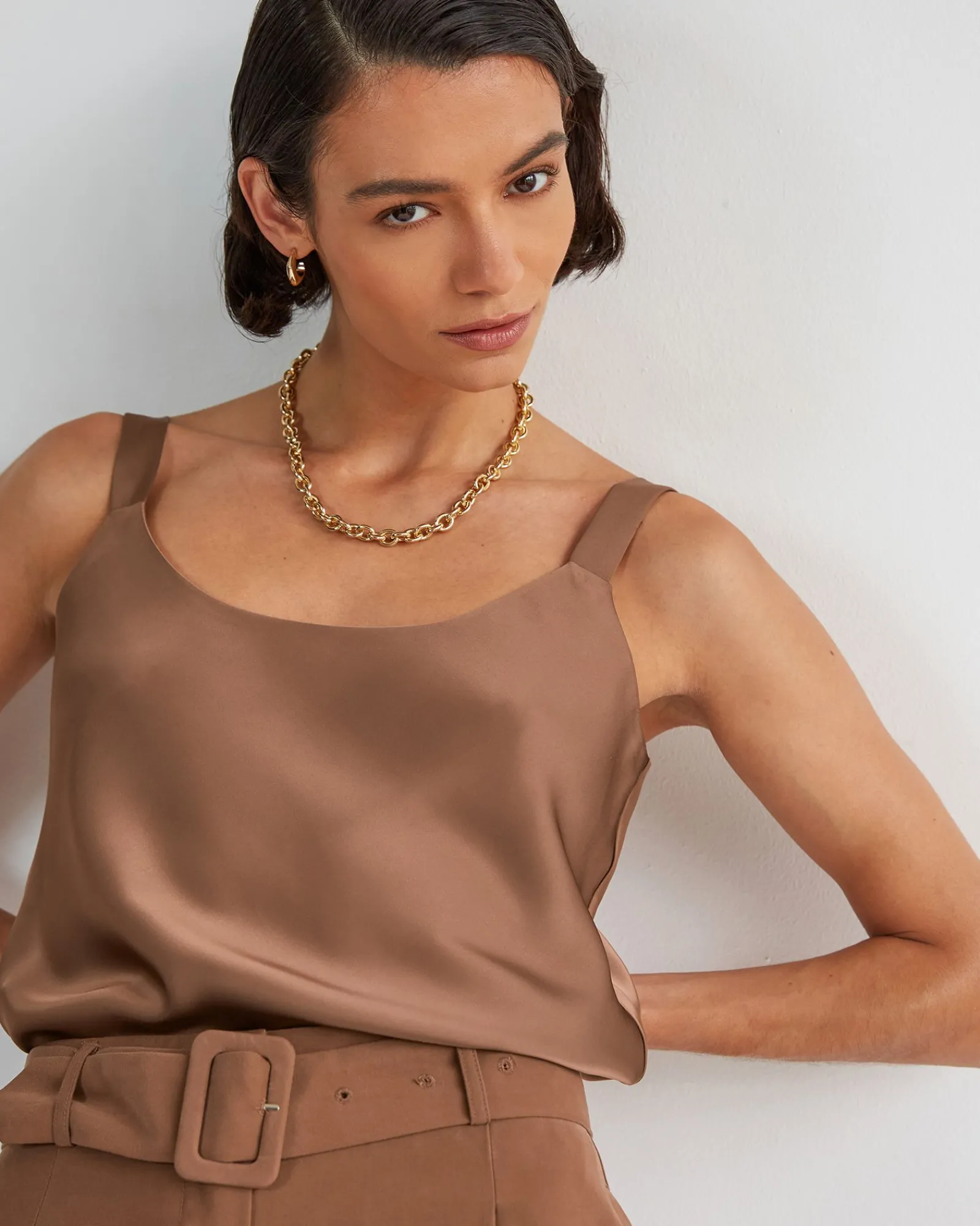 Forcast Kalena Satin Cami Top* T-Shirts & Tops|Work Tops
