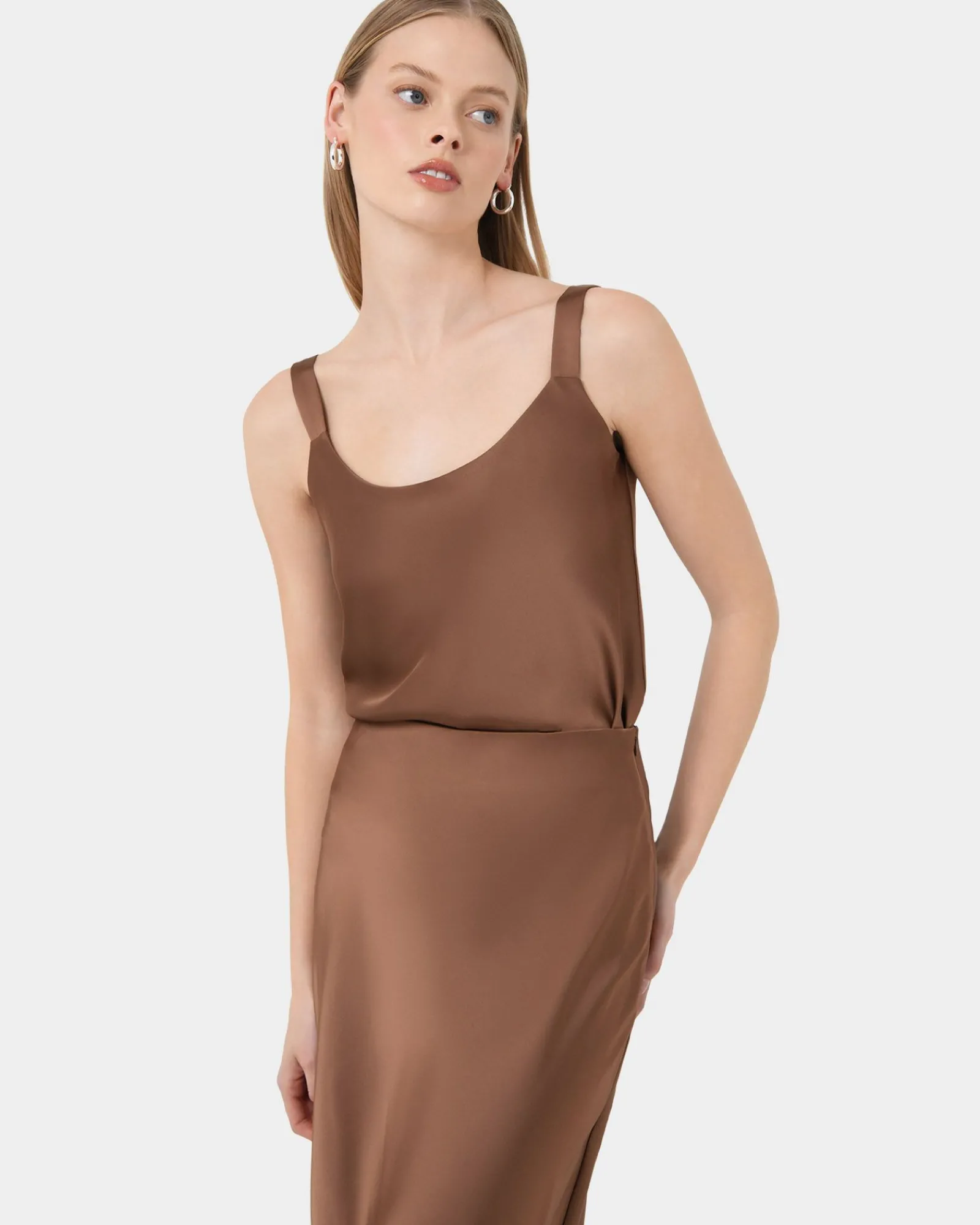 Forcast Kalena Satin Cami Top* T-Shirts & Tops|Work Tops