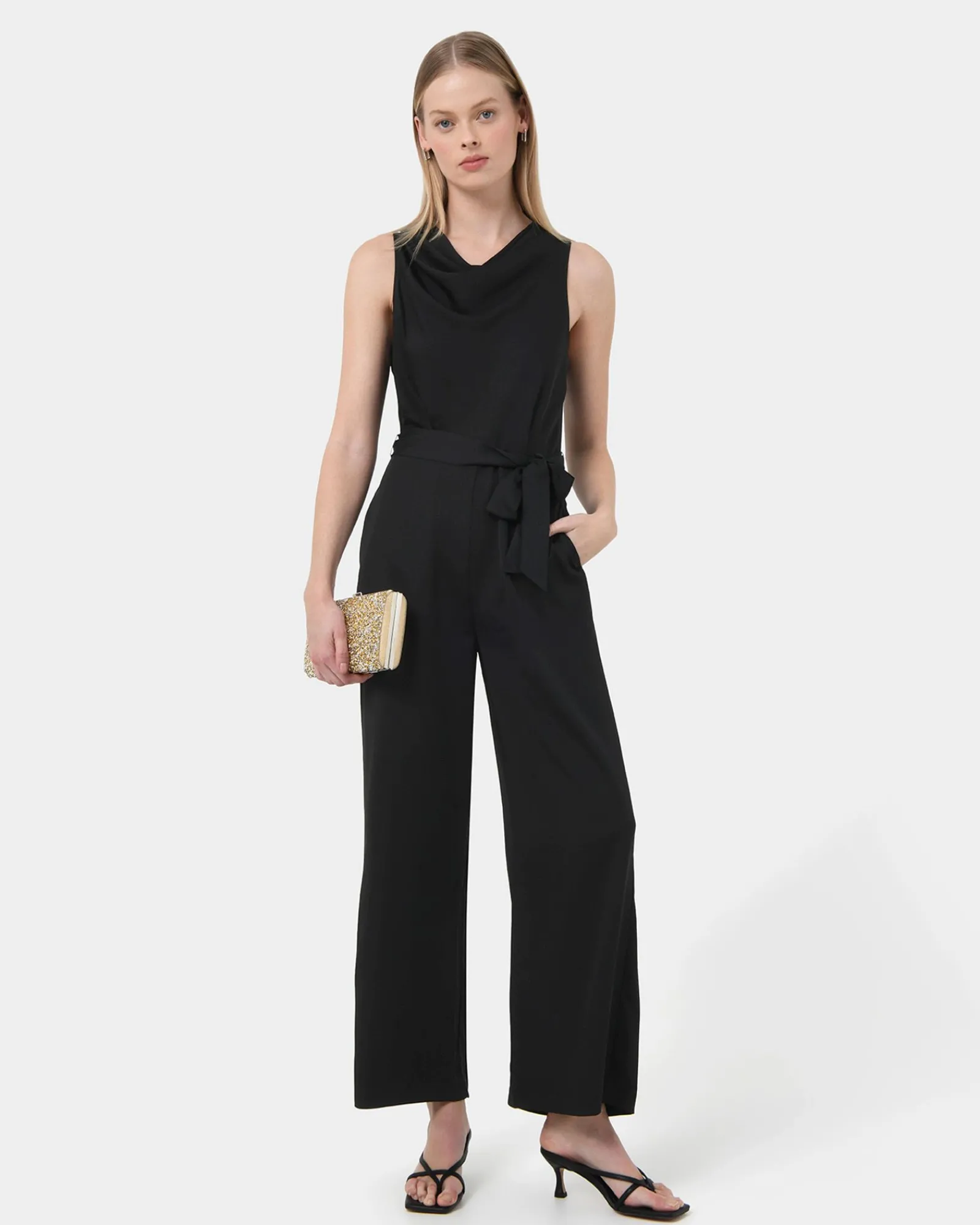 Forcast Kalista Cowl Neck Jumpsuit* Jumpsuits