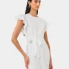 Forcast Kavya Tie-waist Cotton Dress* Conscious|Midi Dresses