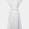 Forcast Kavya Tie-waist Cotton Dress* Conscious|Midi Dresses