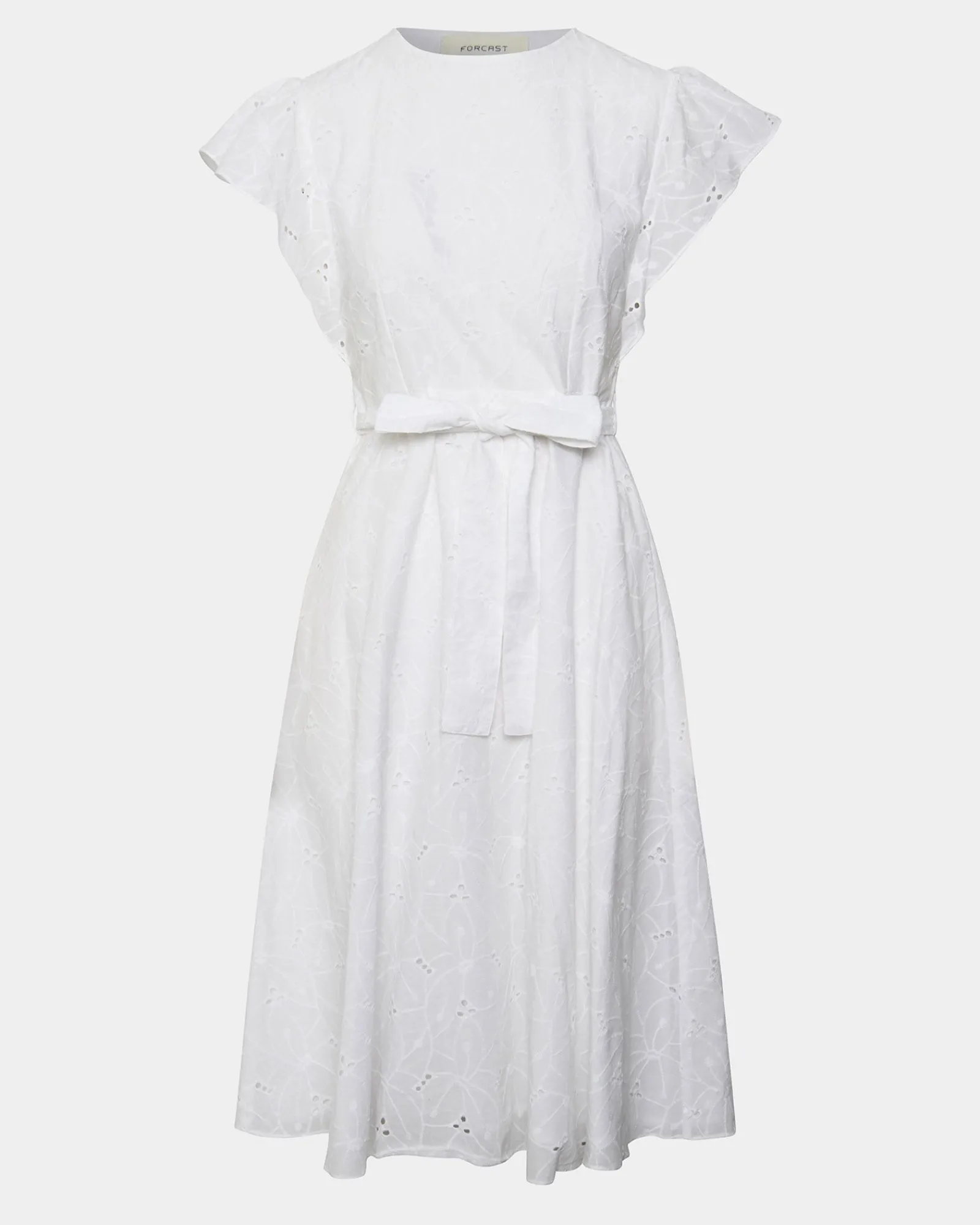 Forcast Kavya Tie-waist Cotton Dress* Conscious|Midi Dresses