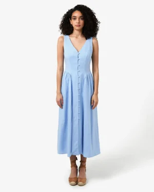 Forcast Kendal Linen Blend Dress* Midi Dresses|Midi Dresses