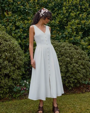 Forcast Kendal Linen Blend Dress* Midi Dresses|Midi Dresses