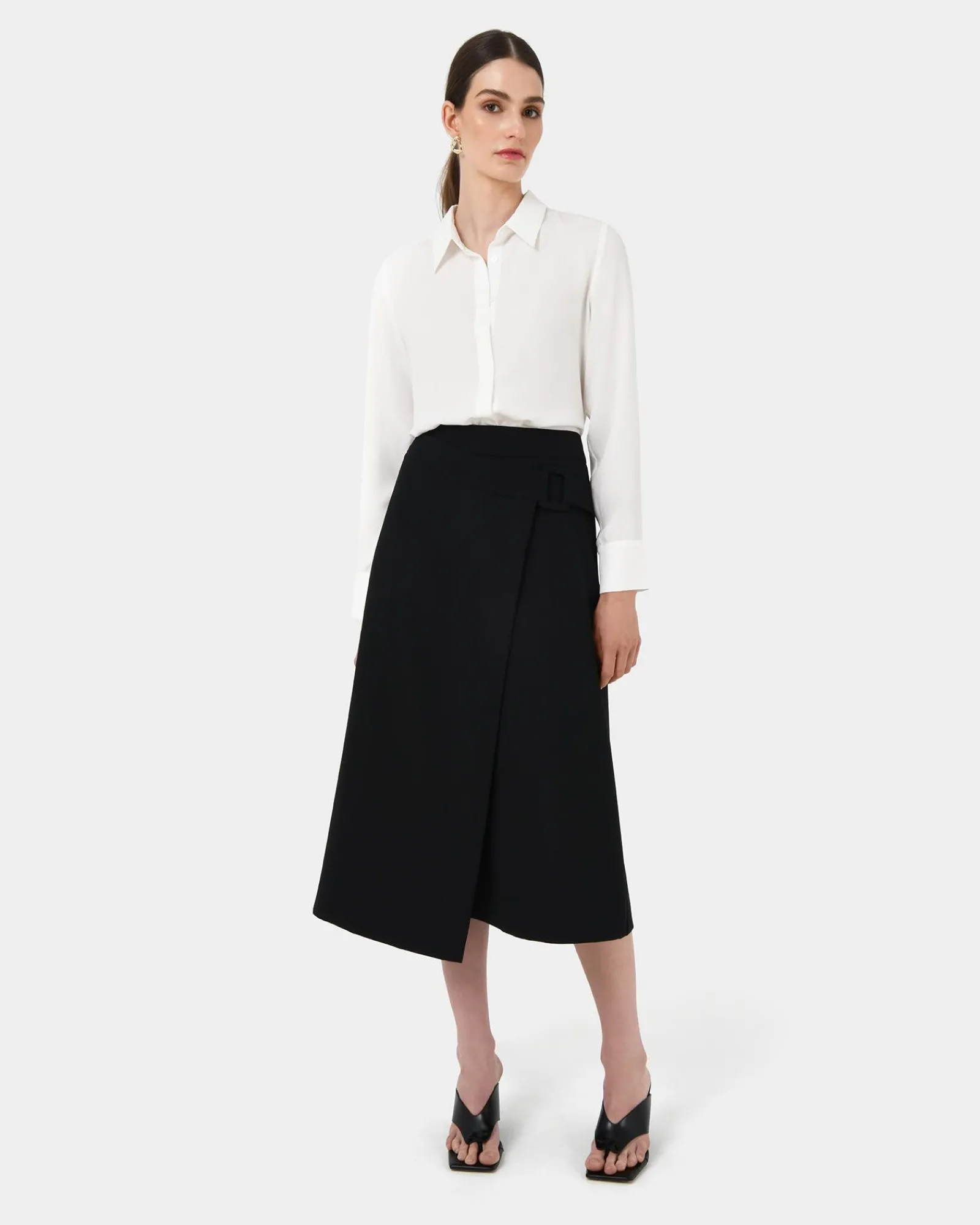 Forcast Kevin Relax Fit Crepe Shirt* Long Sleeve Tops|Shirts & Blouses