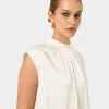 Forcast Kiar Pleated Satin Top* T-Shirts & Tops|Work Tops