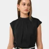 Forcast Kiar Pleated Satin Top* T-Shirts & Tops|Work Tops