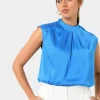 Forcast Kiar Pleated Satin Top* T-Shirts & Tops|Work Tops