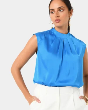 Forcast Kiar Pleated Satin Top* T-Shirts & Tops|Work Tops