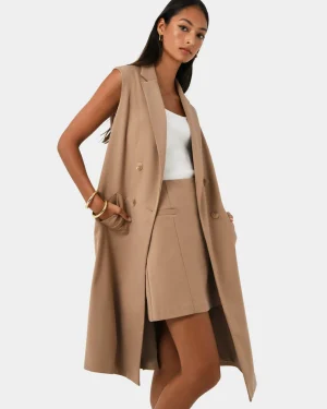 Forcast Kiya Longline Sleeveless Vest* T-Shirts & Tops|Work Tops