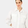 Forcast Kyla Crop Pocket Shirt* Long Sleeve Tops|Shirts & Blouses