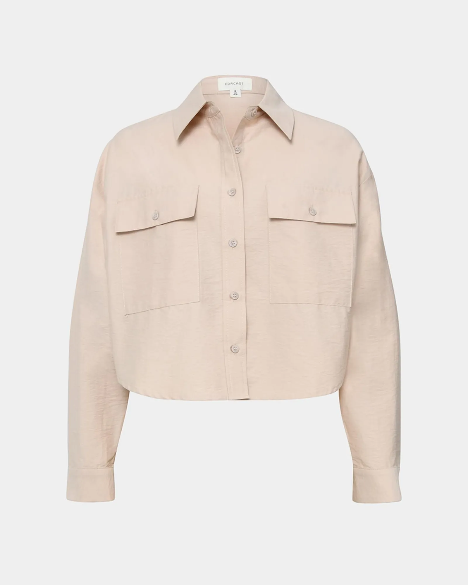 Forcast Kyla Crop Pocket Shirt* Long Sleeve Tops|Shirts & Blouses