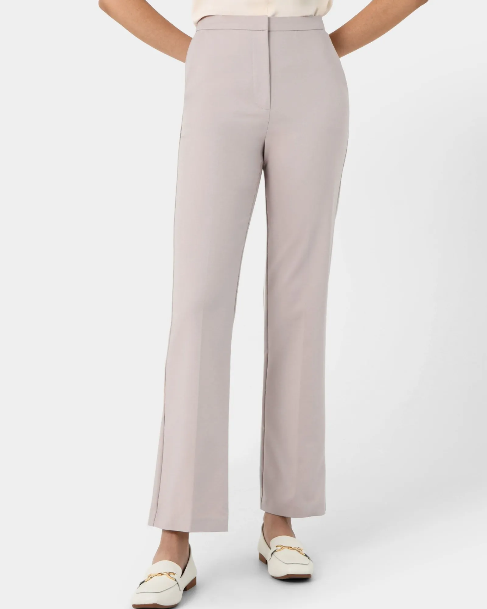 Forcast Lauren Straight Pants* High-Waisted Pants|Straight Leg Pants