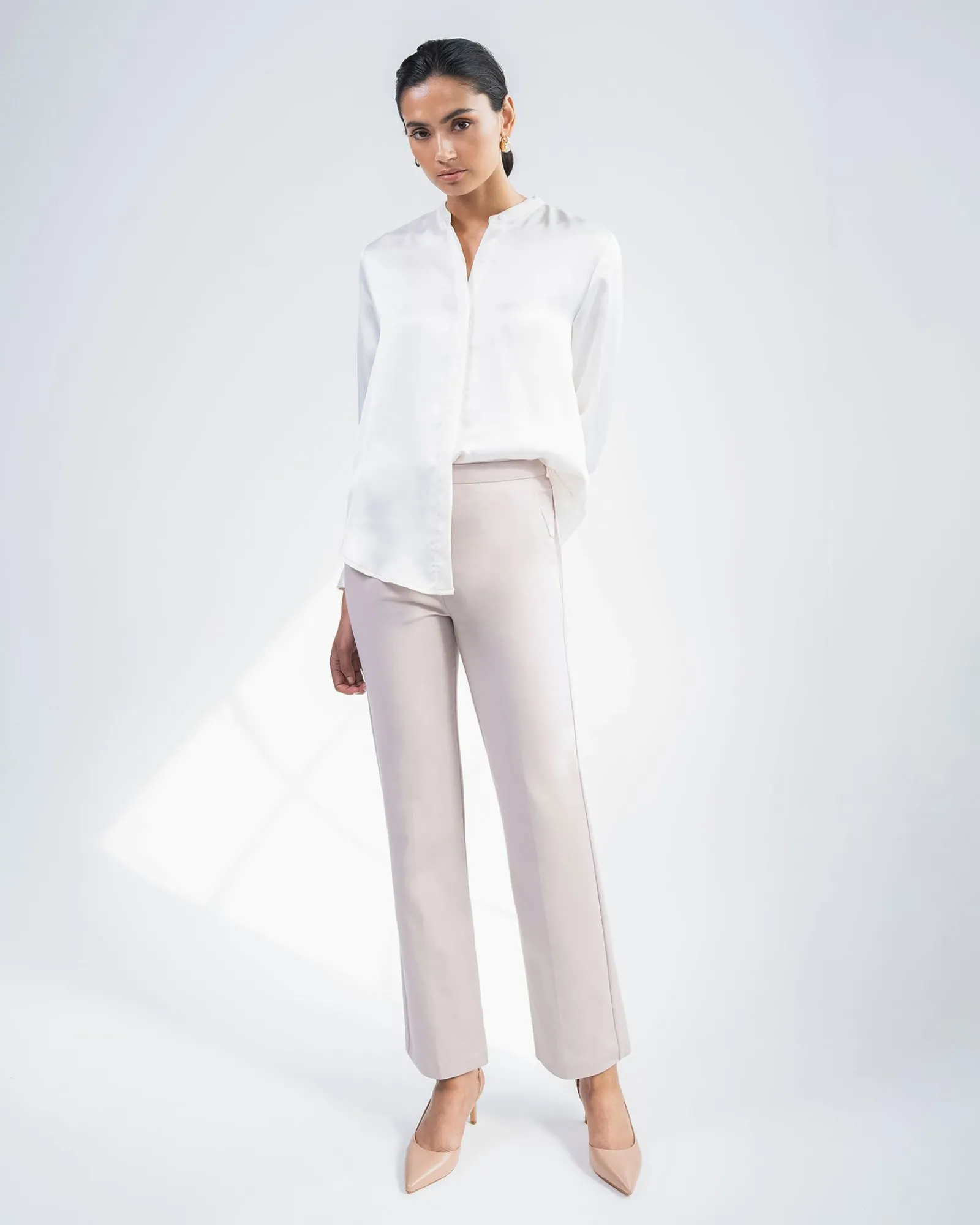 Forcast Lauren Straight Pants* High-Waisted Pants|Straight Leg Pants