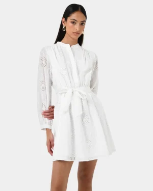 Forcast Lea Cotton Tie Dress* Conscious|Mini Dresses