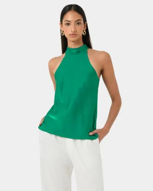 Forcast Leana Satin Bias Tie Top* T-Shirts & Tops|Work Tops