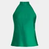 Forcast Leana Satin Bias Tie Top* T-Shirts & Tops|Work Tops