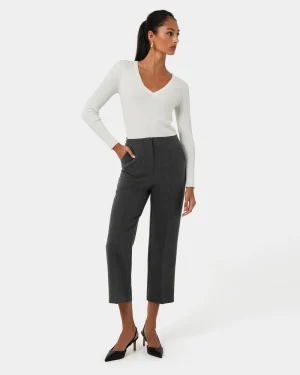 Forcast Lee Tailored Crop Pants* Cropped Pants|High-Waisted Pants