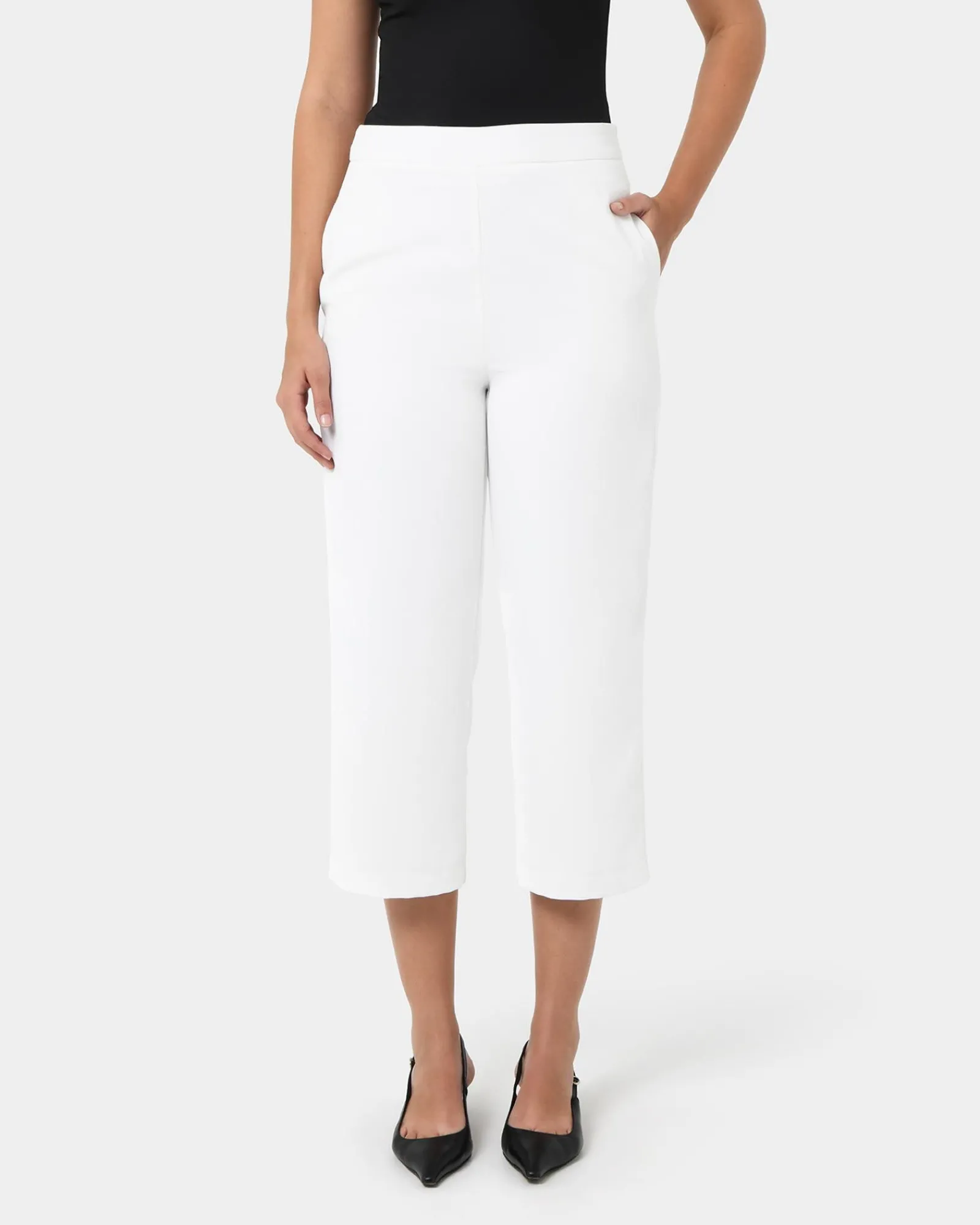 Forcast Lexee High-waist Culotte* Cropped Pants|High-Waisted Pants