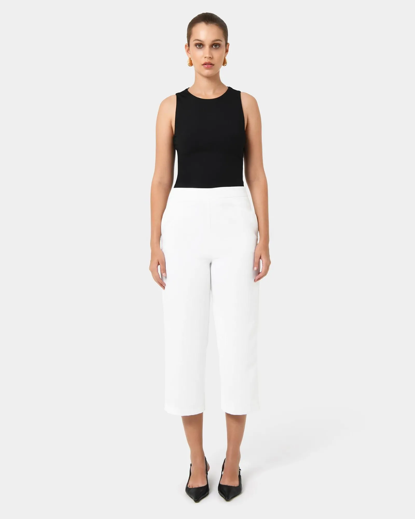 Forcast Lexee High-waist Culotte* Cropped Pants|High-Waisted Pants