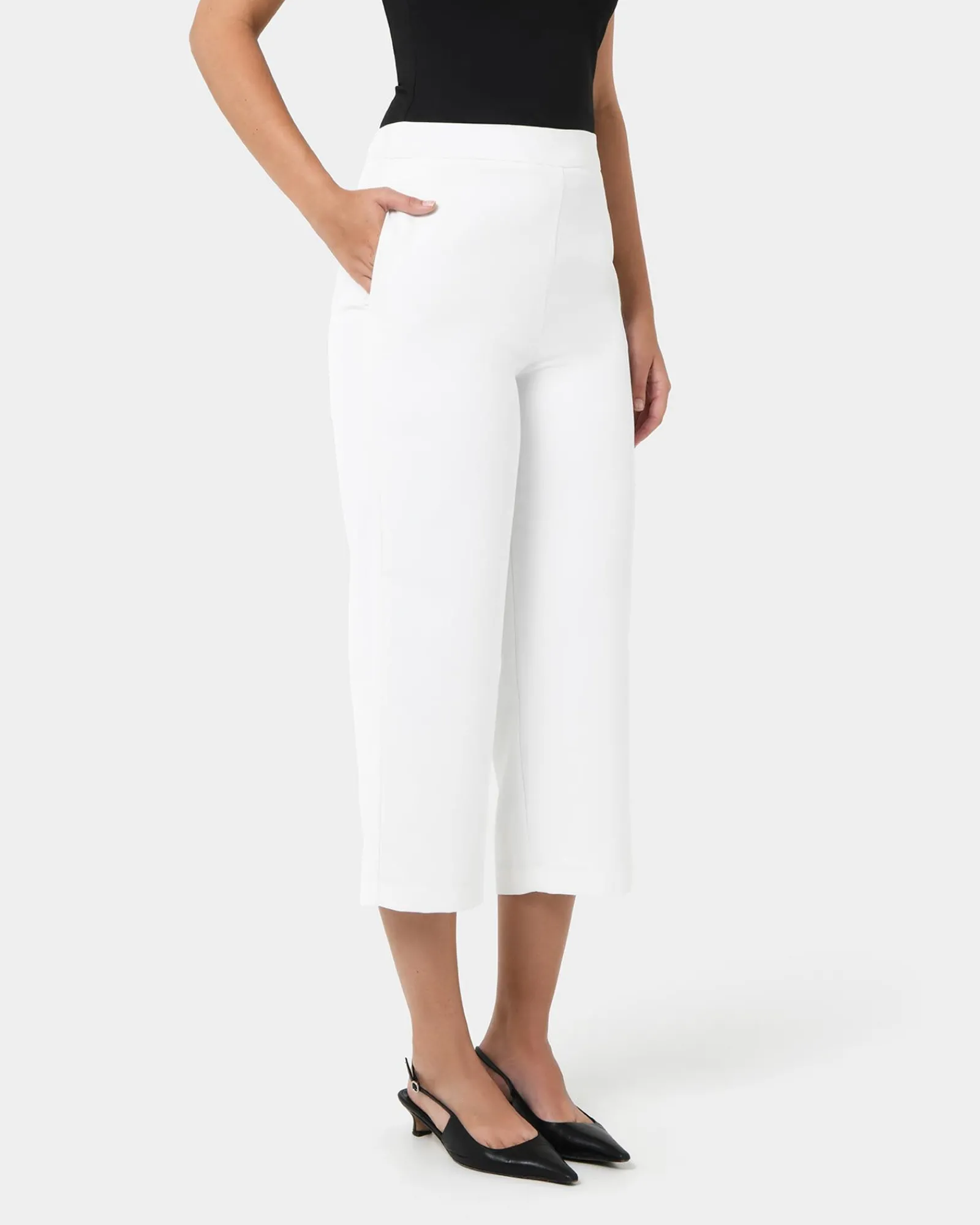 Forcast Lexee High-waist Culotte* Cropped Pants|High-Waisted Pants