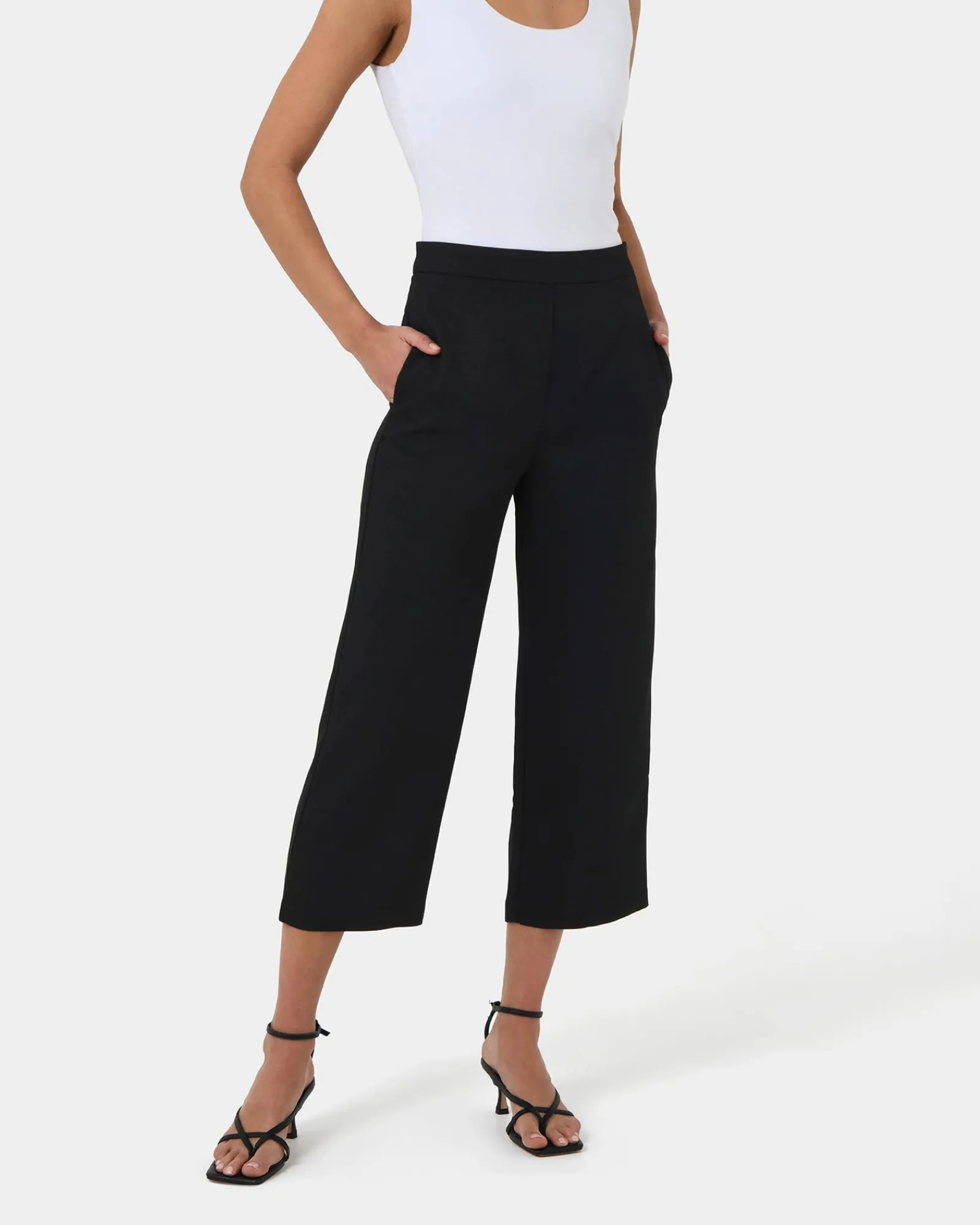 Forcast Lexee High-waist Culotte* Cropped Pants|High-Waisted Pants