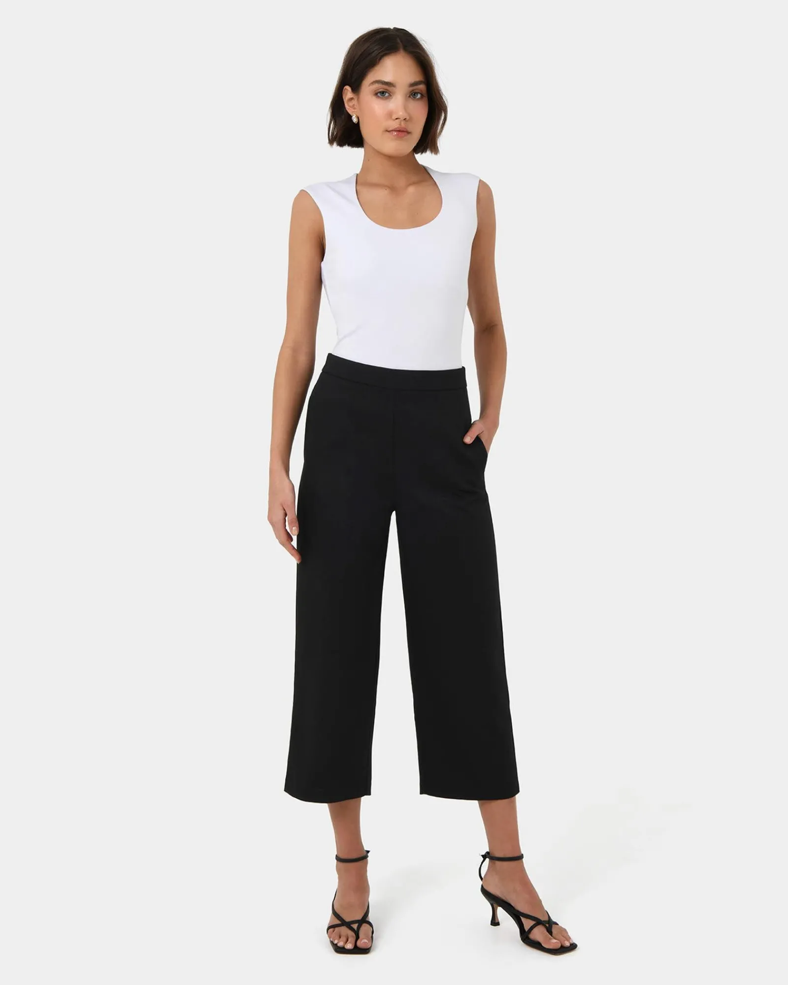 Forcast Lexee High-waist Culotte* Cropped Pants|High-Waisted Pants