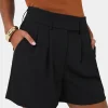 Forcast Lexee Pleat Front Short* High-Waisted Pants|Work Pants