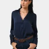 Forcast Lila V-neck Satin Blouse* Long Sleeve Tops|Shirts & Blouses