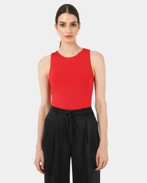 Forcast Liv Round Neck Tank Top* T-Shirts & Tops|Work Tops