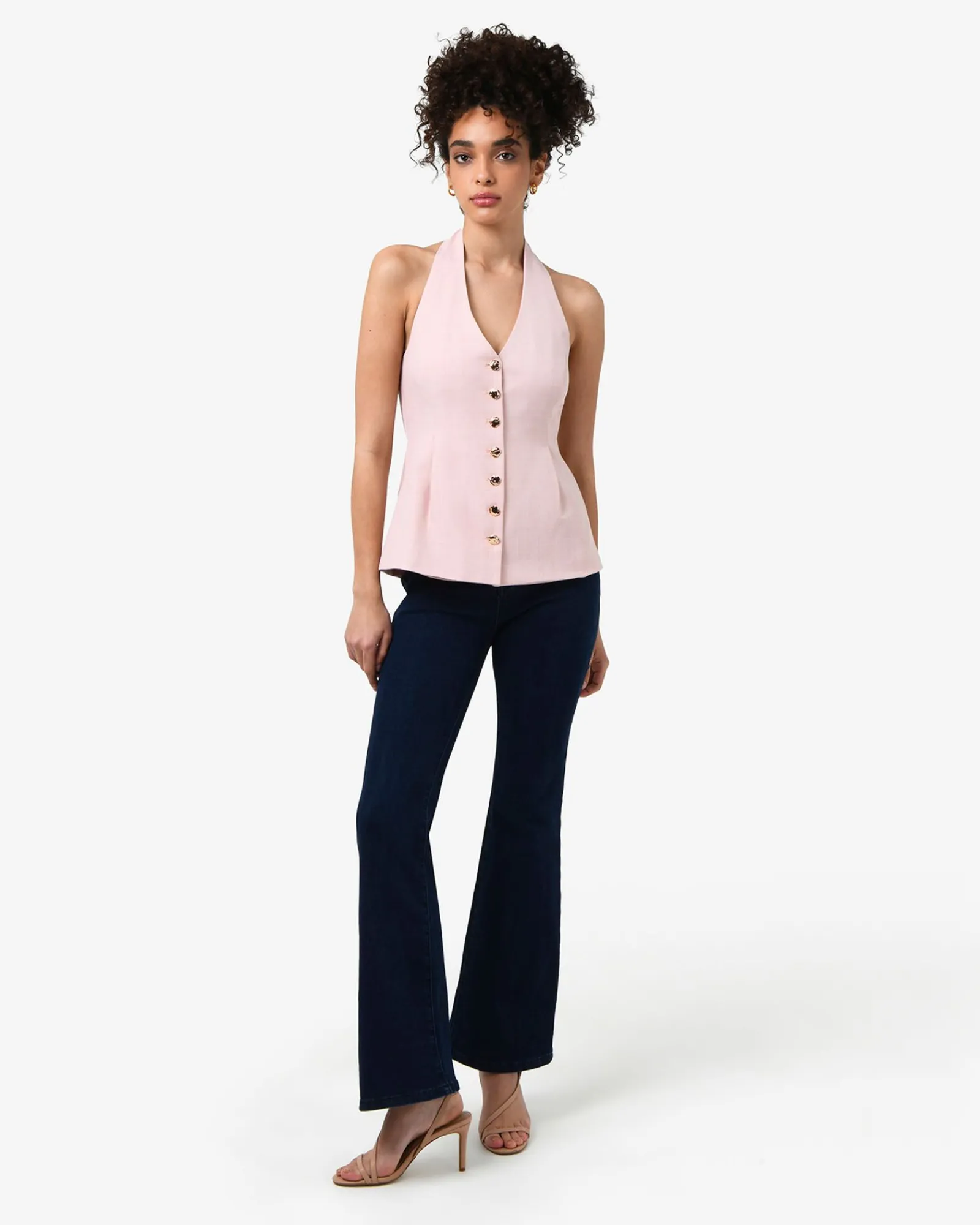 Forcast Lola Halter Neck Peplum Vest* Work Tops|Vests & Waistcoats