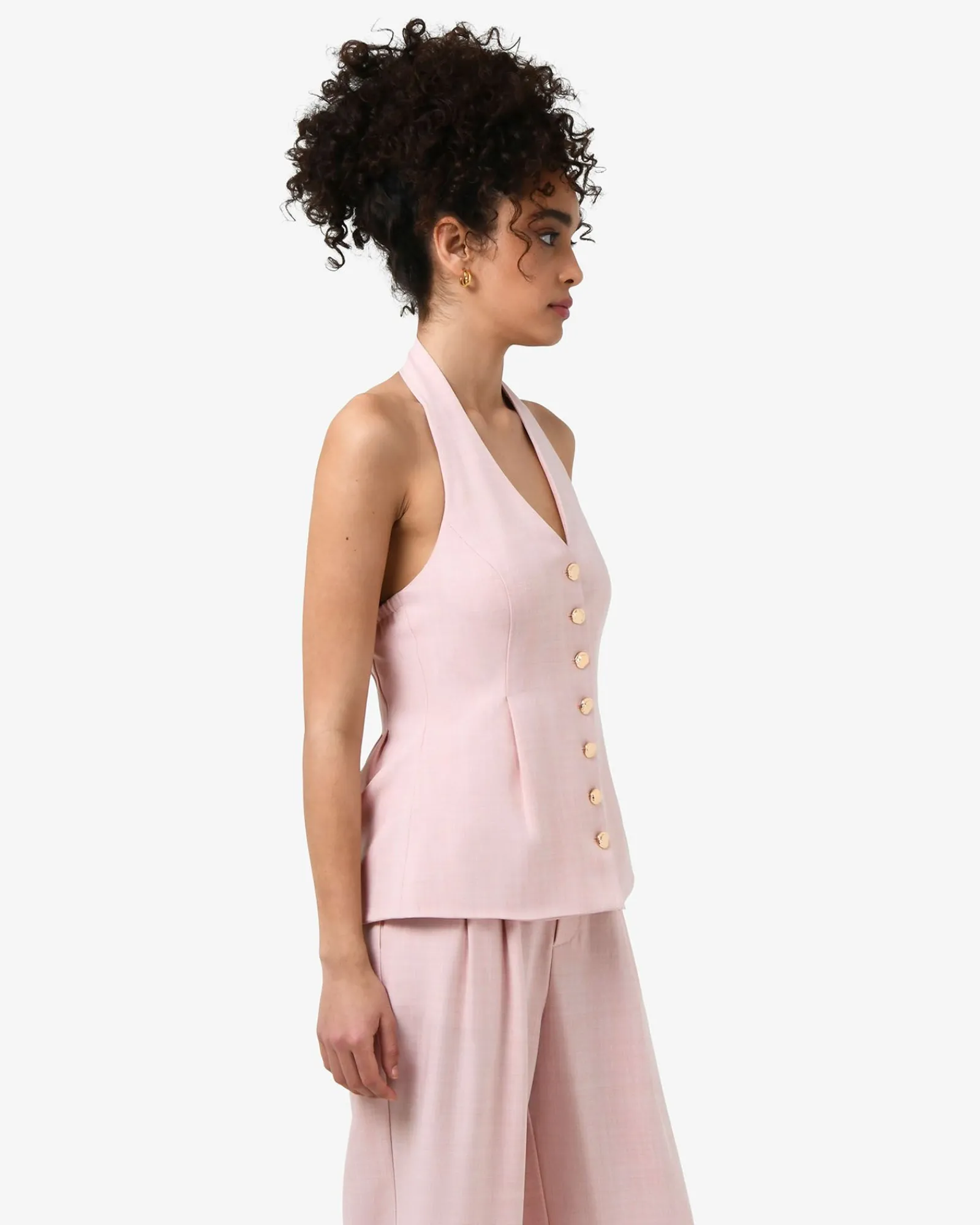 Forcast Lola Halter Neck Peplum Vest* Work Tops|Vests & Waistcoats