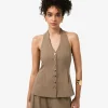Forcast Lola Halter Neck Peplum Vest* Work Tops|Vests & Waistcoats