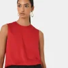 Forcast Louisa Round Neck Satin Top* T-Shirts & Tops|Work Tops