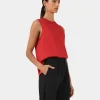 Forcast Louisa Round Neck Satin Top* T-Shirts & Tops|Work Tops