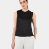 Forcast Louisa Round Neck Satin Top* T-Shirts & Tops|Work Tops