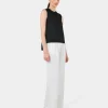 Forcast Louisa Round Neck Satin Top* T-Shirts & Tops|Work Tops