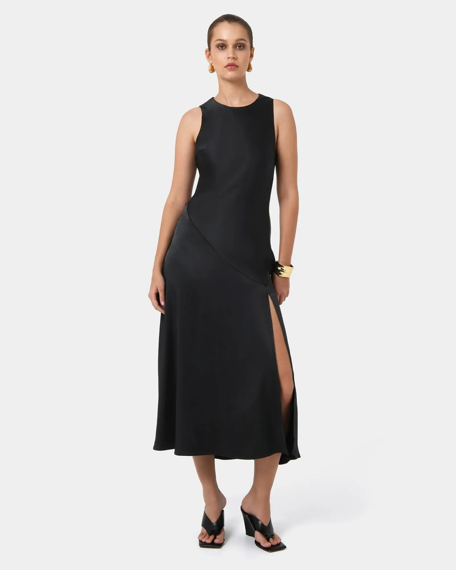 Forcast Louisa Satin Bias Dress* Maxi Dresses|Maxi Dresses