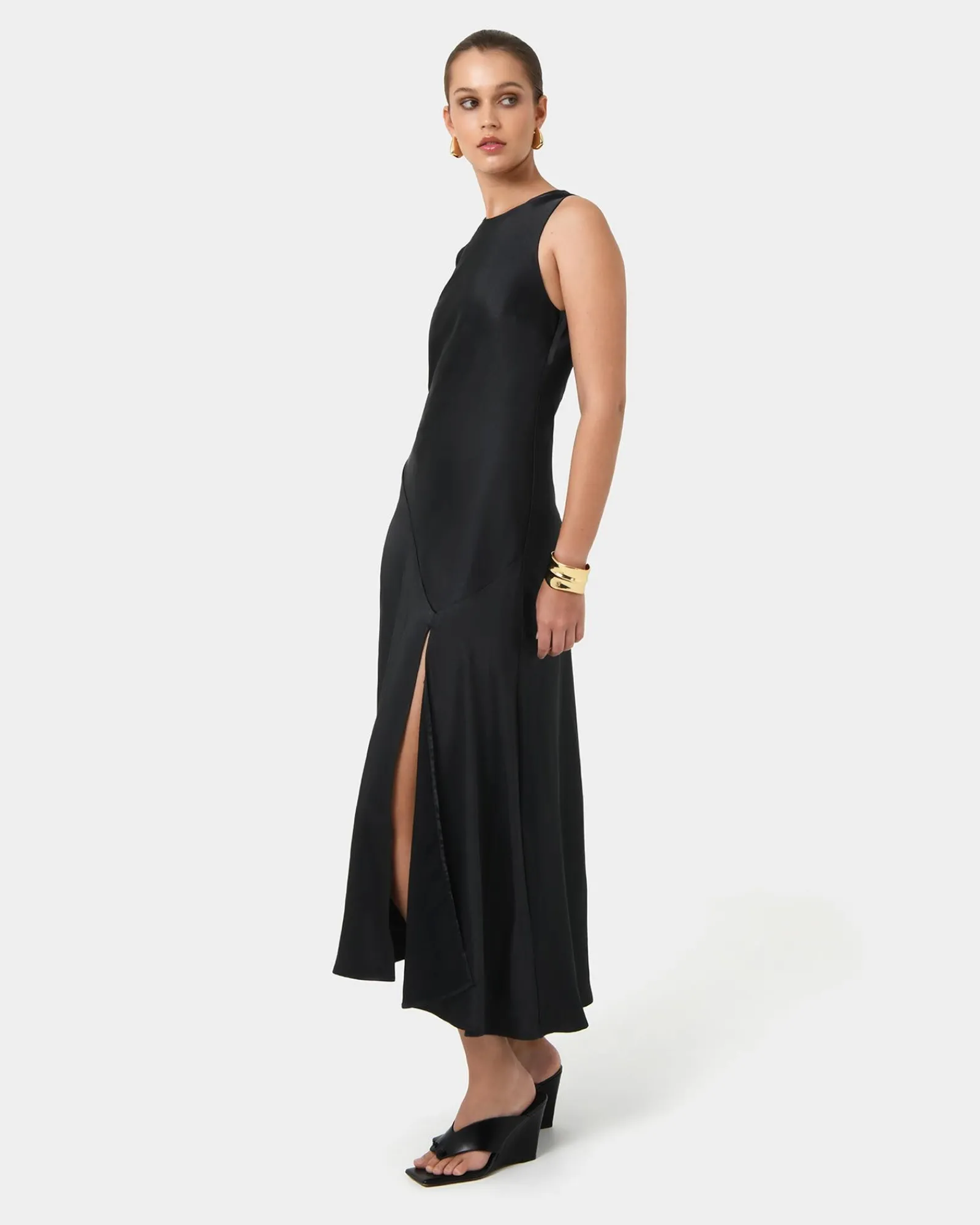 Forcast Louisa Satin Bias Dress* Maxi Dresses|Maxi Dresses