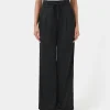 Forcast Louisa Wide Leg Satin Pants* High-Waisted Pants|Wide-Leg Pants