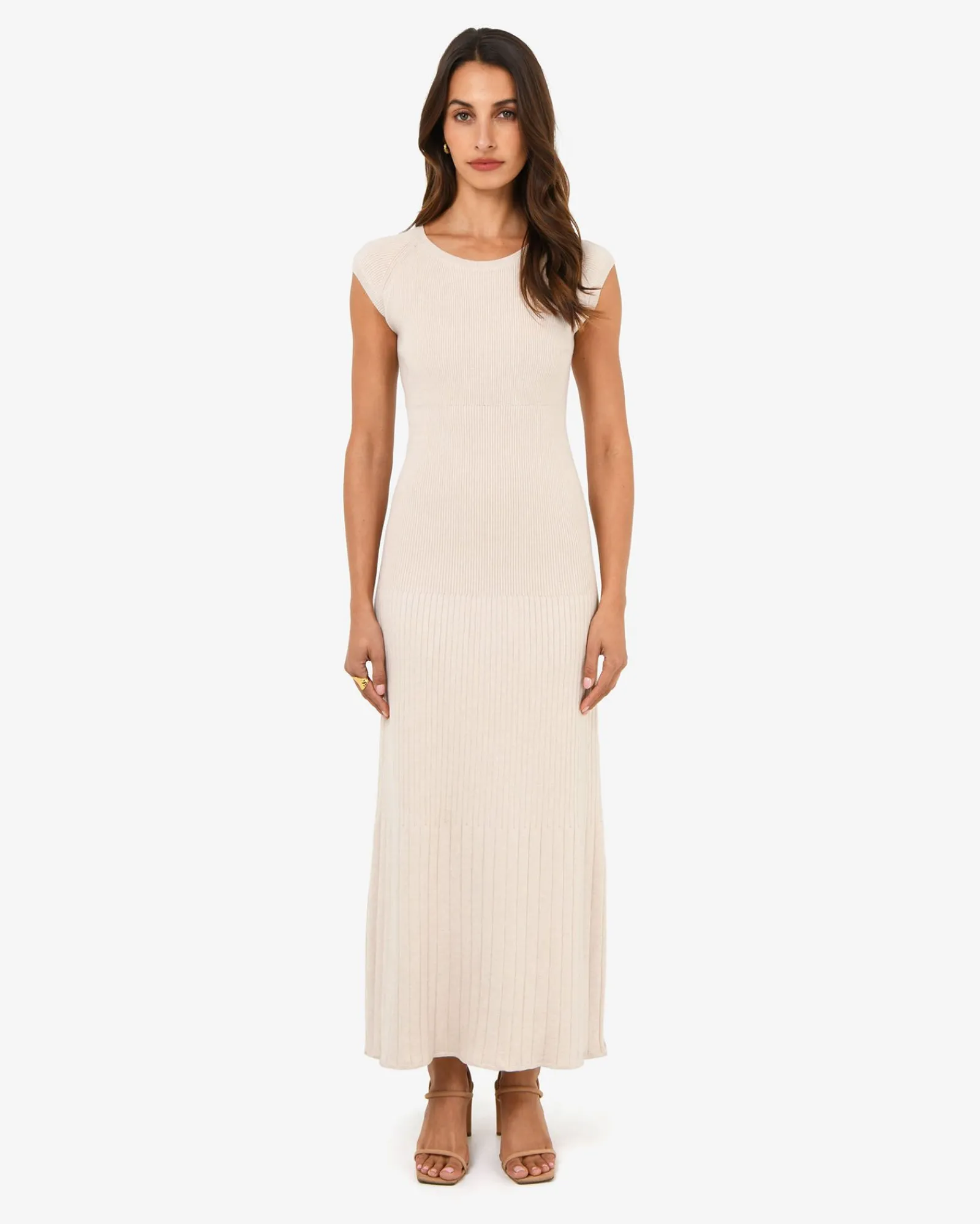 Forcast Lourdes Ribbed Knit Dress* Maxi Dresses|Maxi Dresses