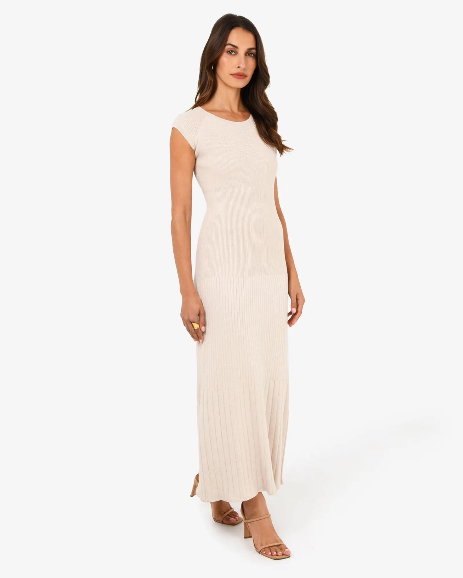 Forcast Lourdes Ribbed Knit Dress* Maxi Dresses|Maxi Dresses