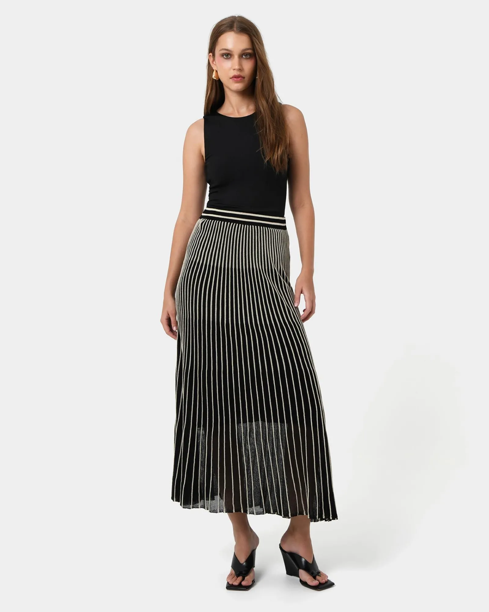 Forcast Lucy Pleat Knit Midi Skirt* Midi & Maxi Skirts|Work Skirts
