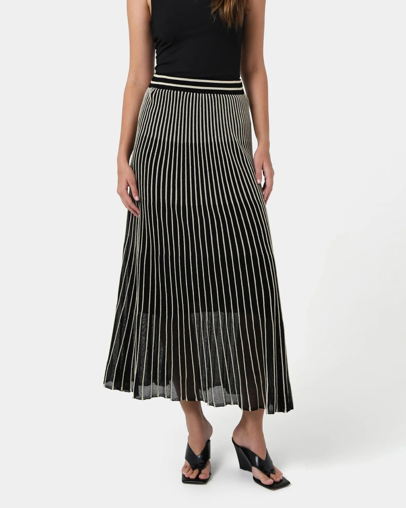 Forcast Lucy Pleat Knit Midi Skirt* Midi & Maxi Skirts|Work Skirts