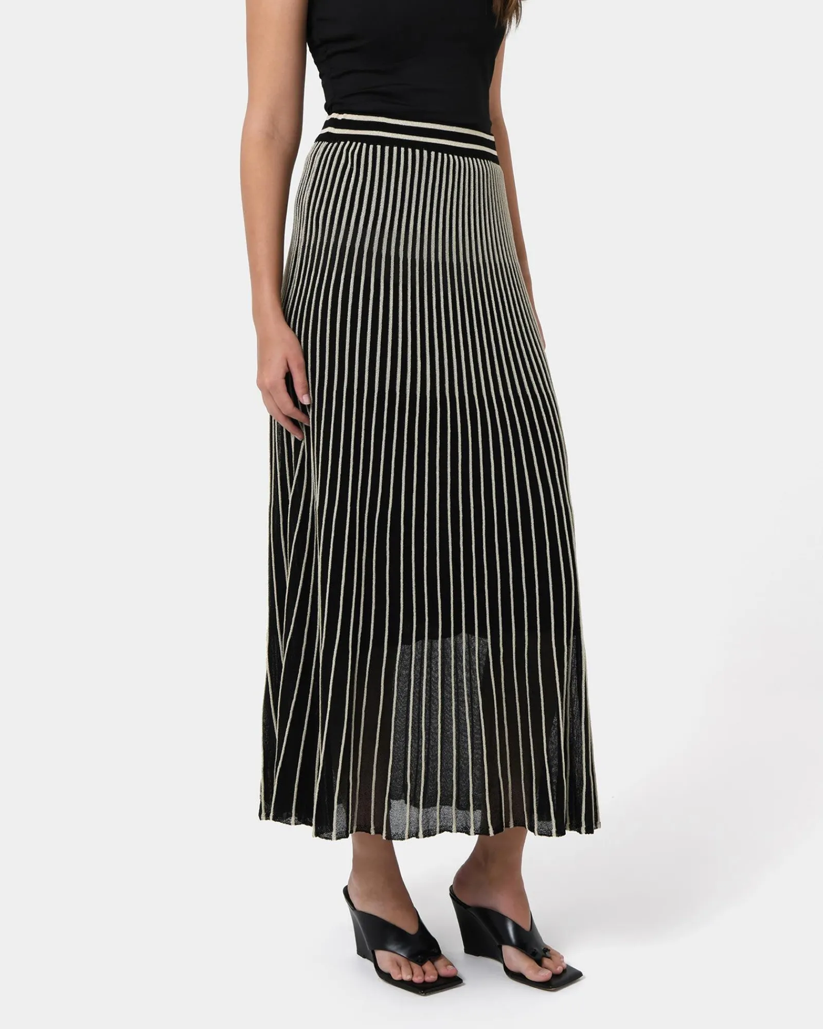 Forcast Lucy Pleat Knit Midi Skirt* Midi & Maxi Skirts|Work Skirts