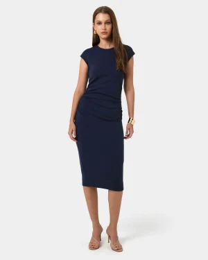 Forcast Lulu Ruched Midi Dress* Midi Dresses|Midi Dresses