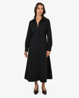 Forcast Lune Ruched Shirt Dress* Midi Dresses|Midi Dresses