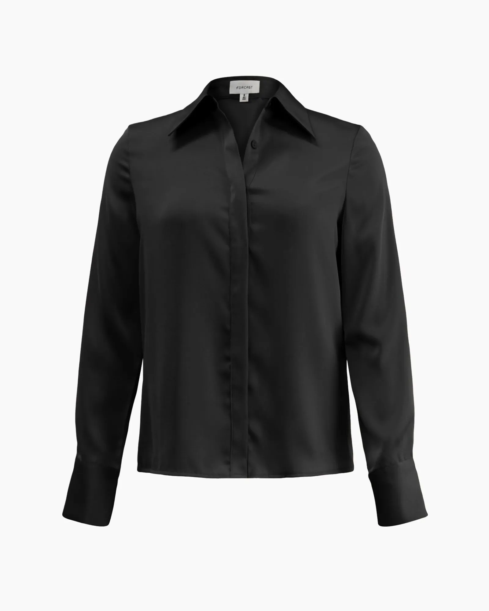 Forcast Mae Satin Shirt* T-Shirts & Tops|Long Sleeve Tops