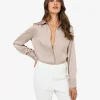 Forcast Mae Satin Shirt* T-Shirts & Tops|Long Sleeve Tops